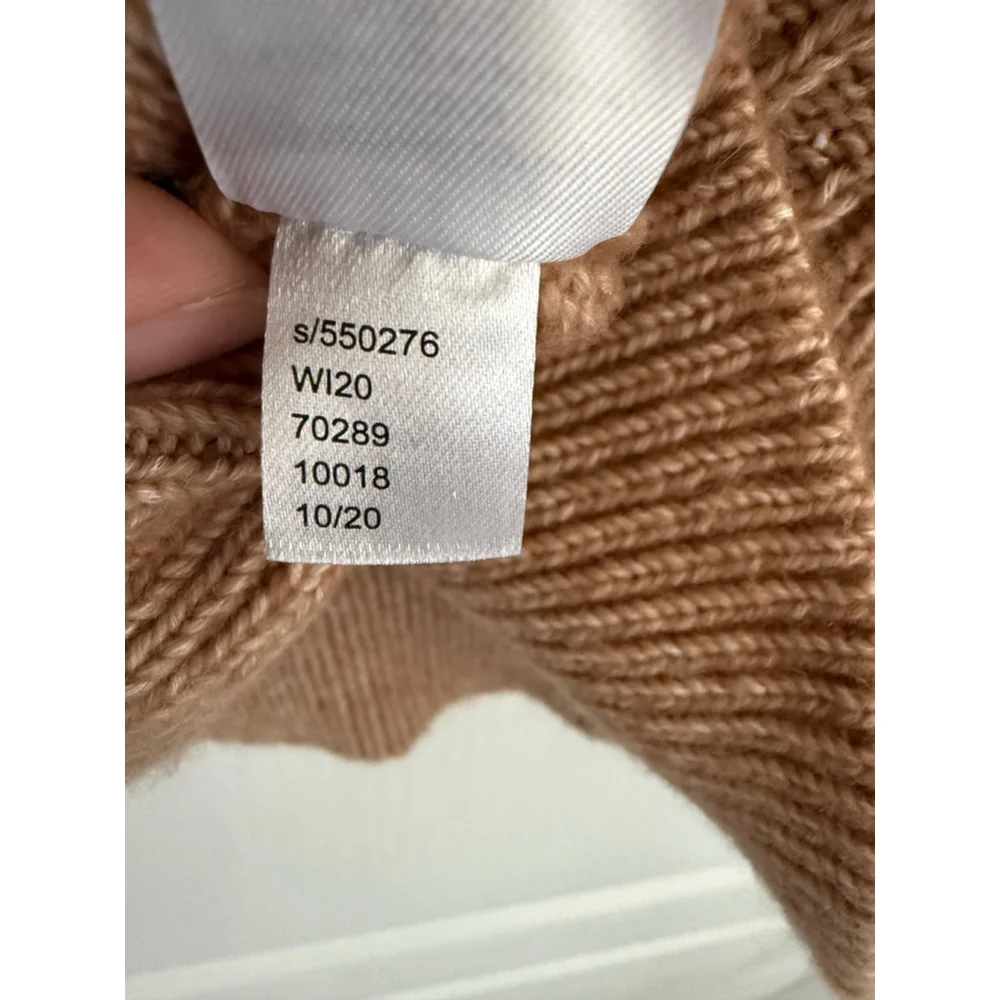 Women's Ann Taylor Brown Cable Knit Hoodie Sweater XXL